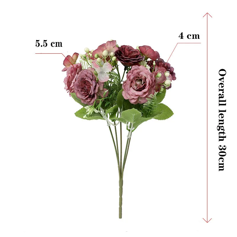 Vintage 1 bunch of new artificial silk flowers High quality autumn peony cuckoo Christmas wedding Family room decoration Photos