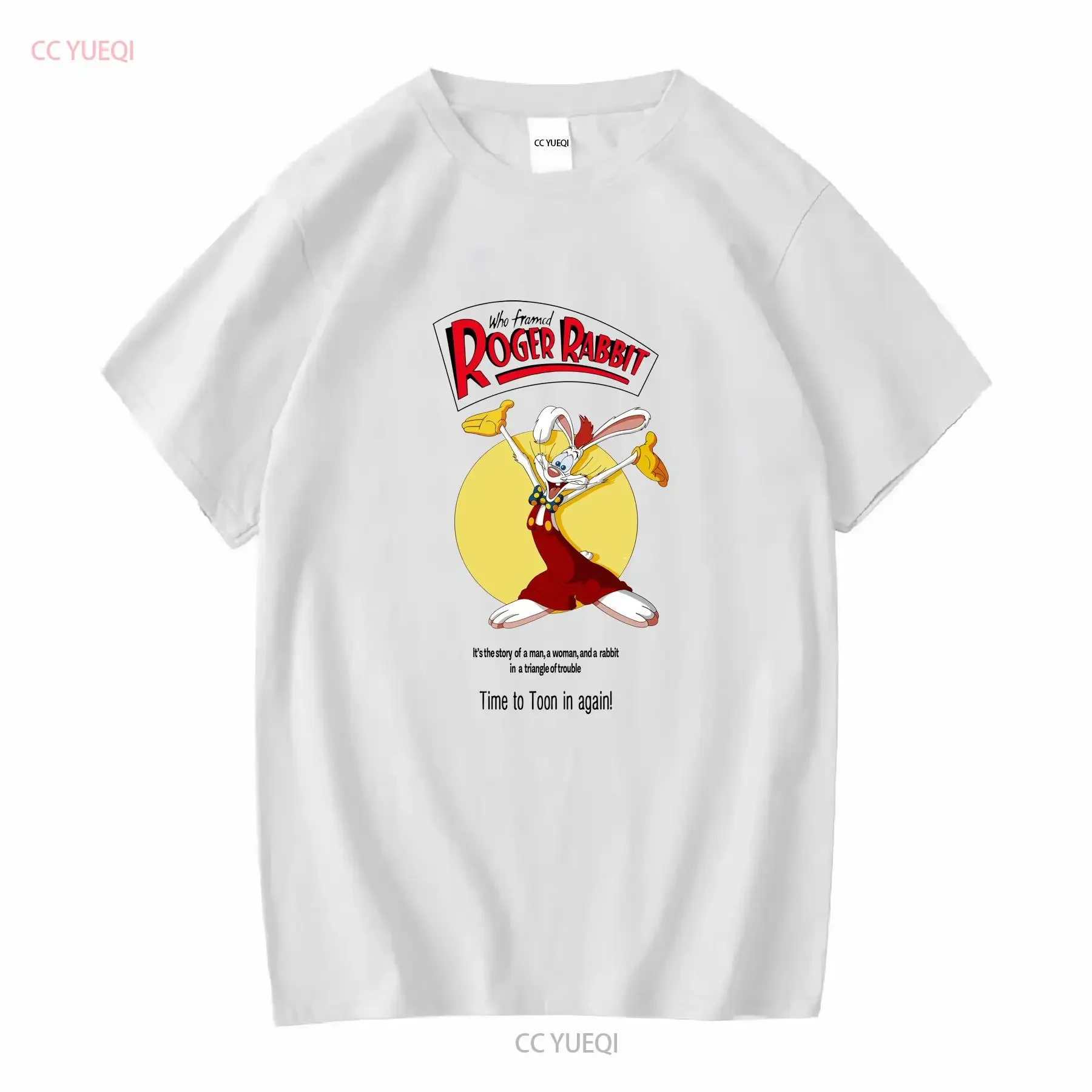 Who Framed Roger Rabbit V1 T shirt Natural Vintage Cotton Movie Poster Beige All Sizes S M L XL 2X 3X 4X 5X vintage Washed