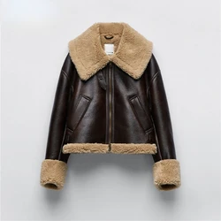 Sided Jacket 2021 Women's Winter Lambskin Faux Fur Effect Double-sided Jacket With Extra Warmth