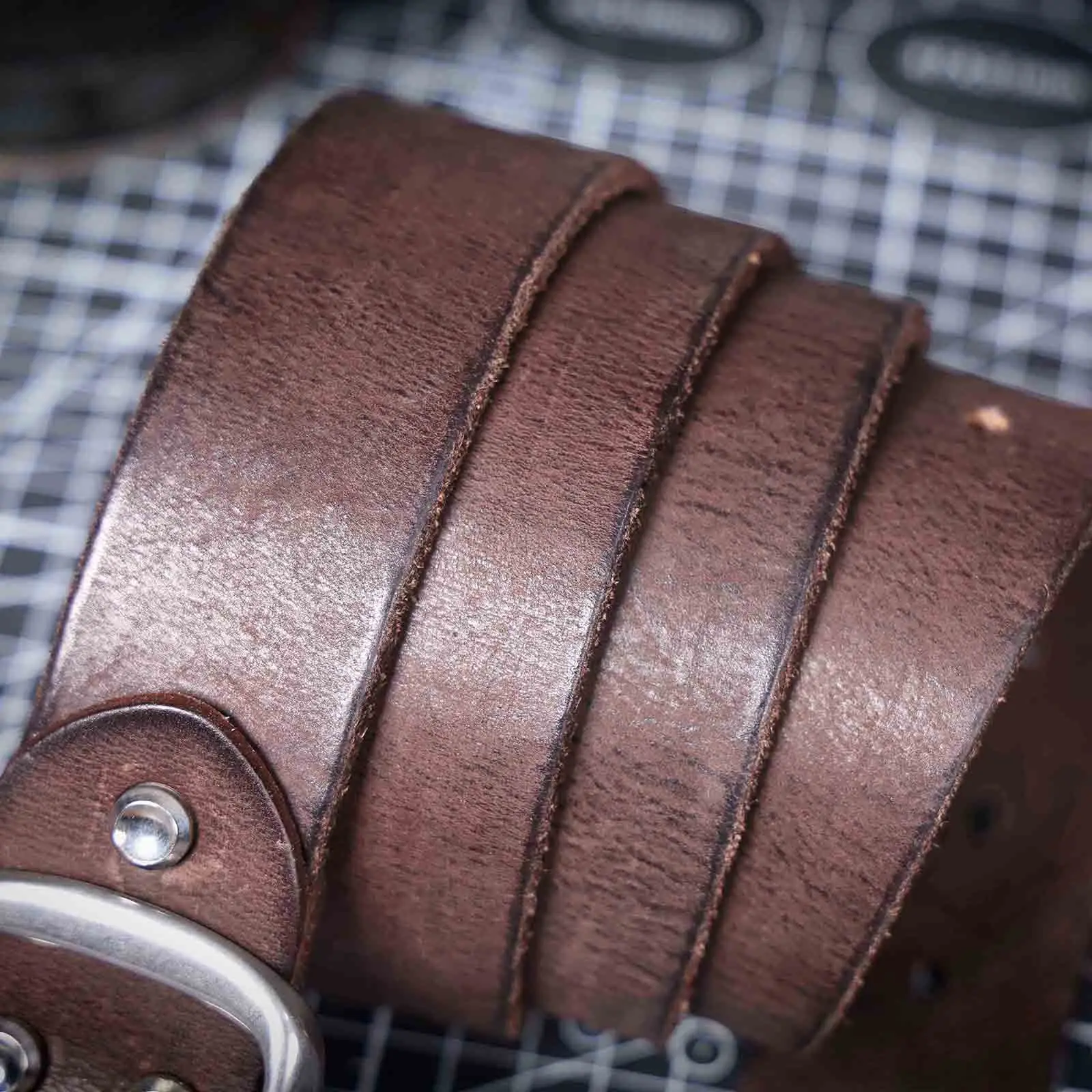 Vintage Echt leder Herren Rindsleder Gürtel Edelstahl Schnalle italienisches verdicktes Leder mit Geschenk box, ideale Wahl für Geschenk – Detail 16