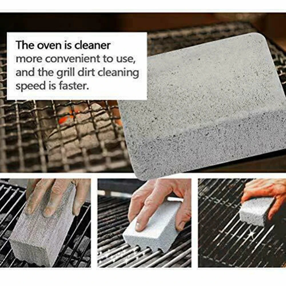 1-10PCS BBQ Grill Cleaning Brick Block Barbecue Natural Cleaning Stone Racks Stains Grease Cleaner BBQ Tools Oil Stain Cleaning