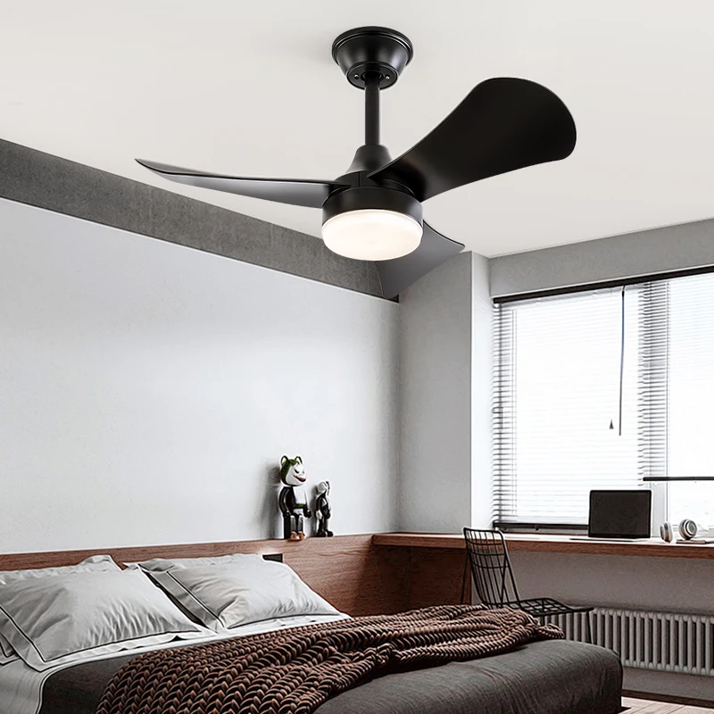 

Ceiling Fan with Light - ABS Blades, Nordic Minimalist Style, Silent Copper Motor Perfect for Bedroom, Study, and Dining Room