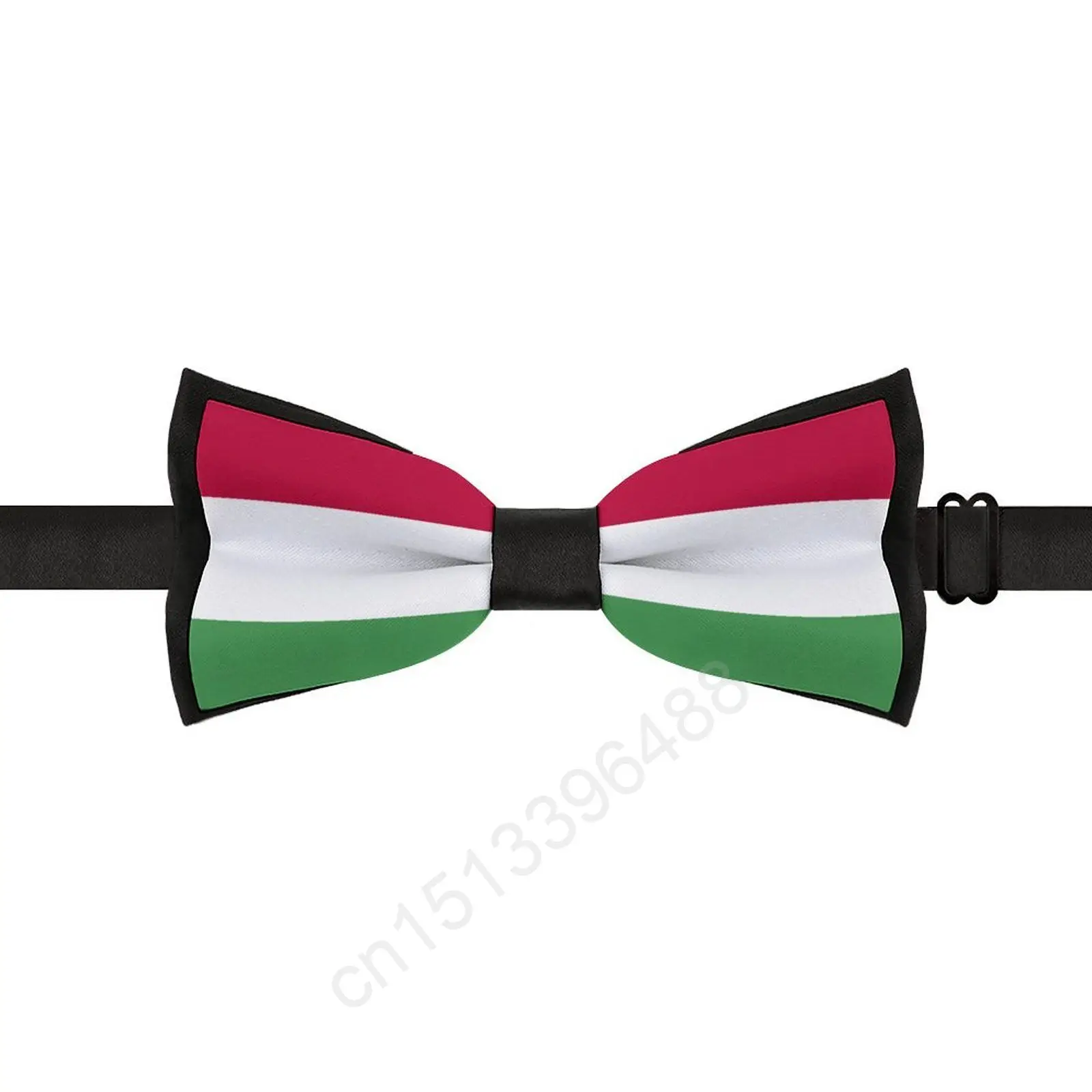 

2025 Polyester Hungary Flag Bowtie for Men Fashion Casual Men's Bow Ties Cravat Neckwear For Wedding Party Suits Tie
