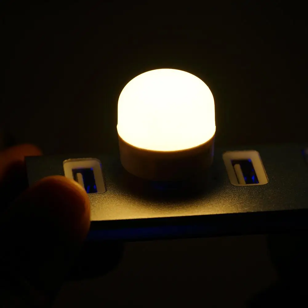 Mini USB Night Light Warm White Eye Protection Book Reading Light USB Plug Computer Mobile Power Charging LED Night Lamp for car
