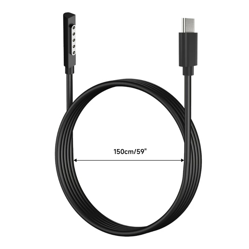 Conecte ao cabo de carregamento USB C, fios de energia, cabo de alimentação para Surface Pro 1, computador 2RT, 150cm