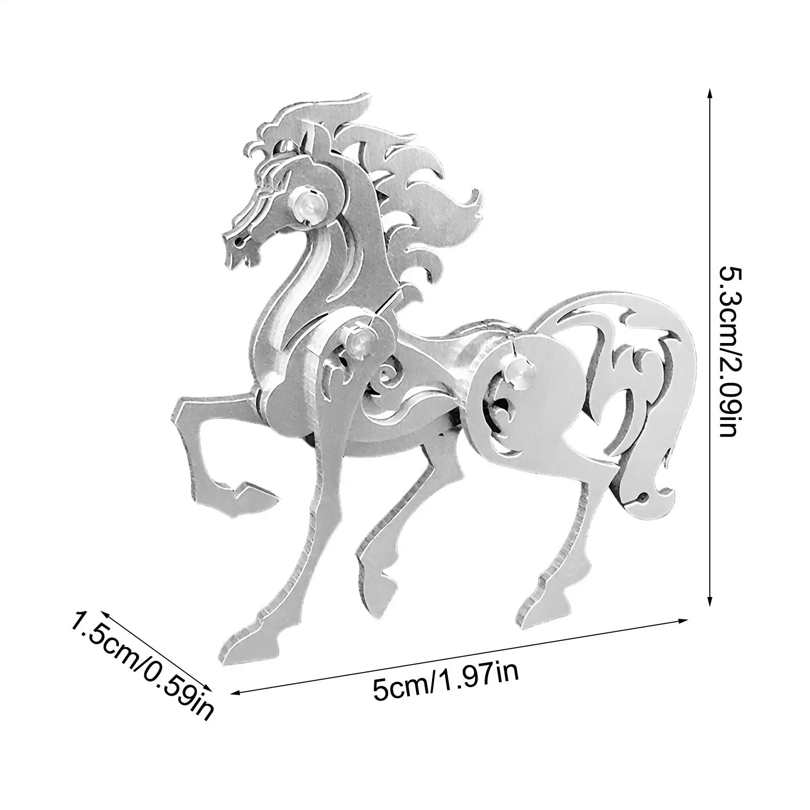 3D 금속 동물 퍼즐 게임 장식용 스테인리스 스틸 워크래프트 DIY 키트 분리형 직소 퍼즐 생일 선물 장난감 가정용