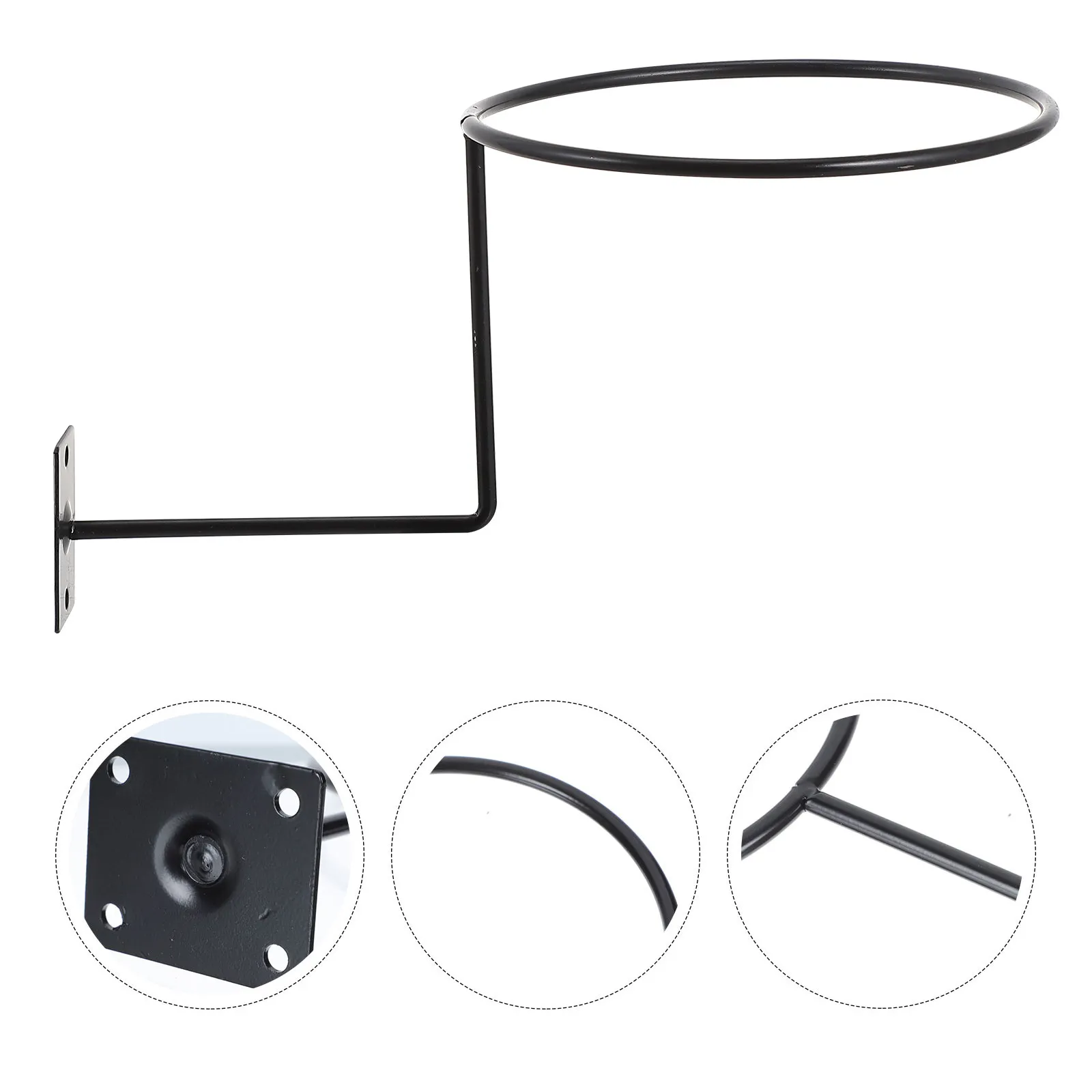 1Pcs Smooth Polished Iron Basketball Rack Wall Mount Ball Holder for Home Garage Office School Sports Ball Organization Shelf