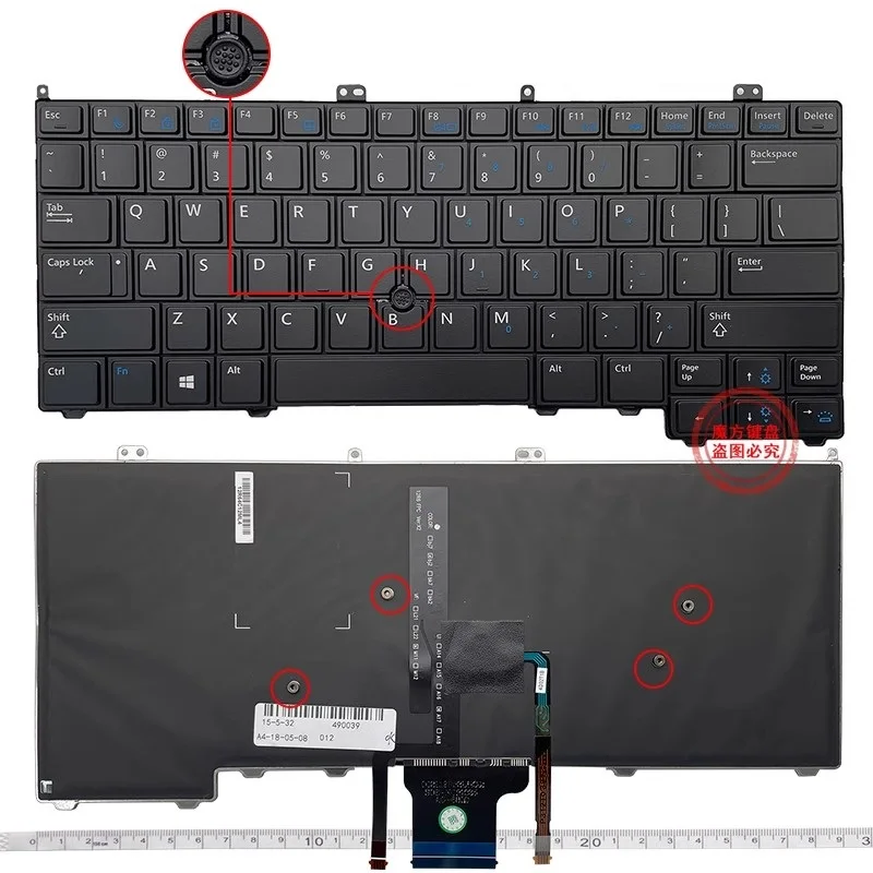 New US Keyboard With Point And Backlit For DELL Latitude E7440 E7240