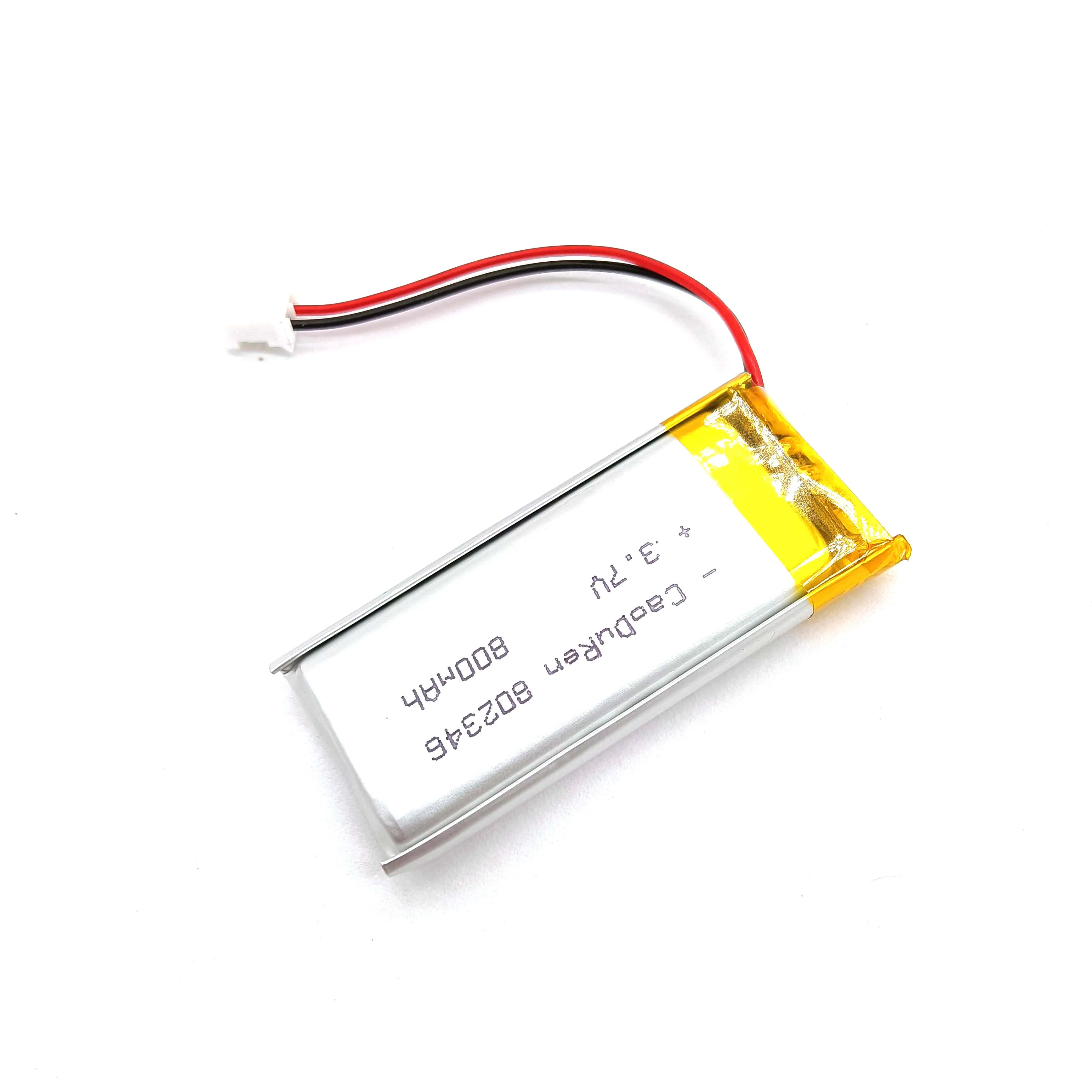 2/5/10/20 Pcs 3.7V 800mAh 802346 Lithium Polymer Ion Battery 2.0mm JST Connector