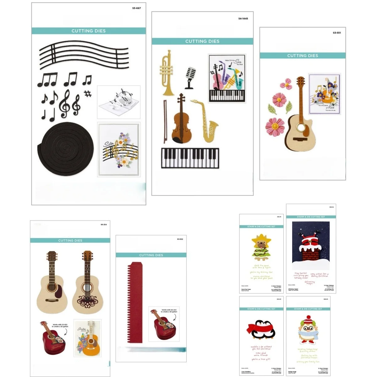 

Musical Notes Guitar Box New Metal Cutting Press Plate Stamps for DIY Making Card Scrapbook Embossed Paper Album Craft Supplies