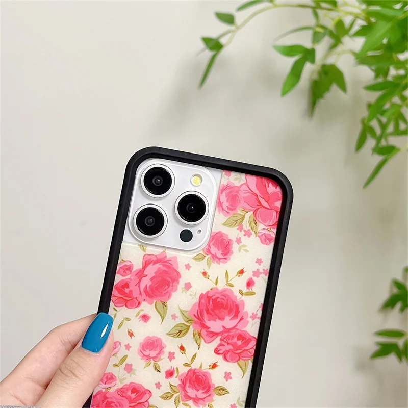 Wildflower 3D Various Colors Screen Of Flowers Phone Case for iPhone 15 14 13 Pro Max WF Cute Shockproof PC Back Cover Funda