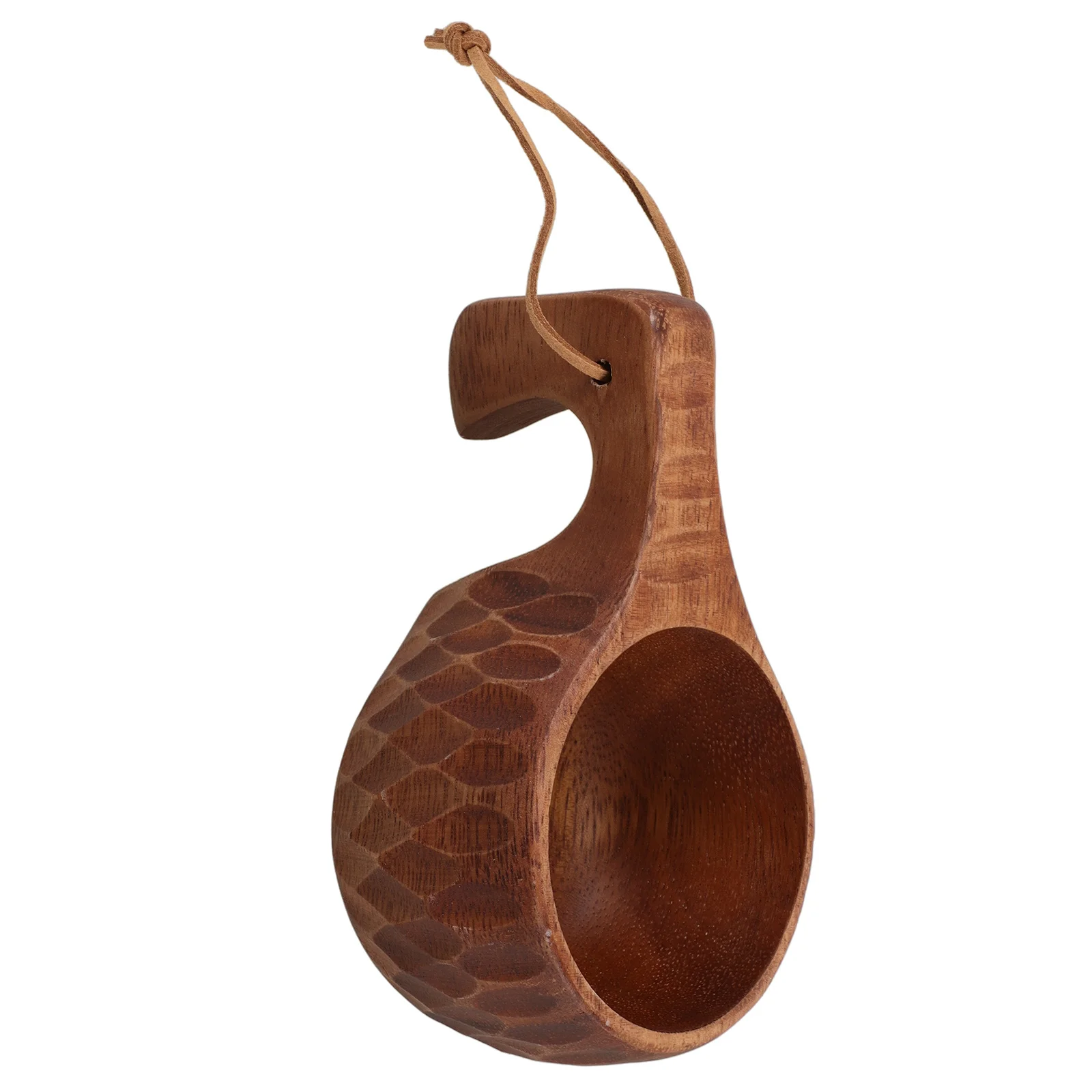 

240Ml Acacia Wood Coffee Cup with Comfort Handle Natural Wooden Tea Mug for Hot Drink Outdoor Camping Travel Use