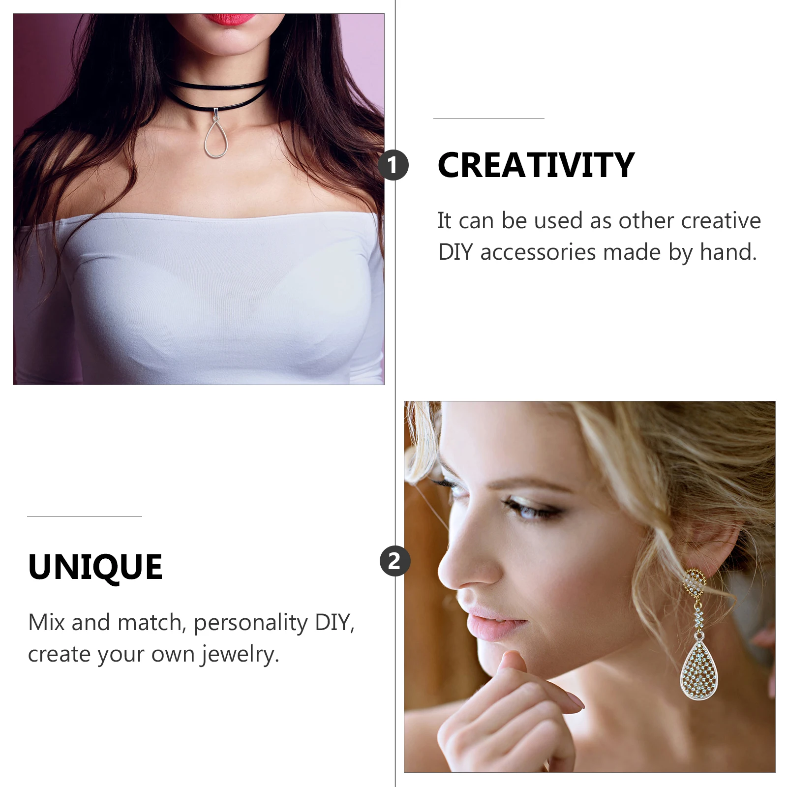 

50pcs Jewelry Accessories Diy Parts Creative Pendant Making Charms Necklace Bracelet Earrings Scrapbooking Crafts Keychain Decor
