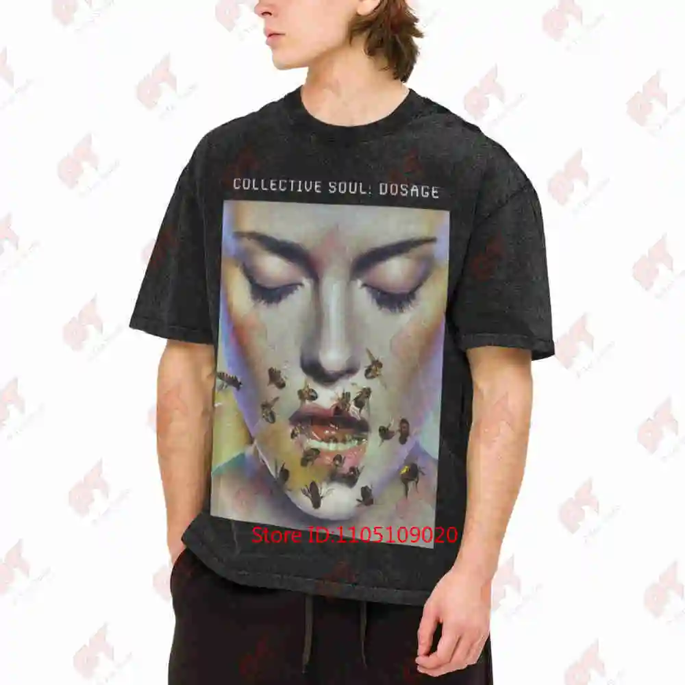 Collective Soul Dosage Album Music Vintage Washed Tee Pure Cotton T-Shirt