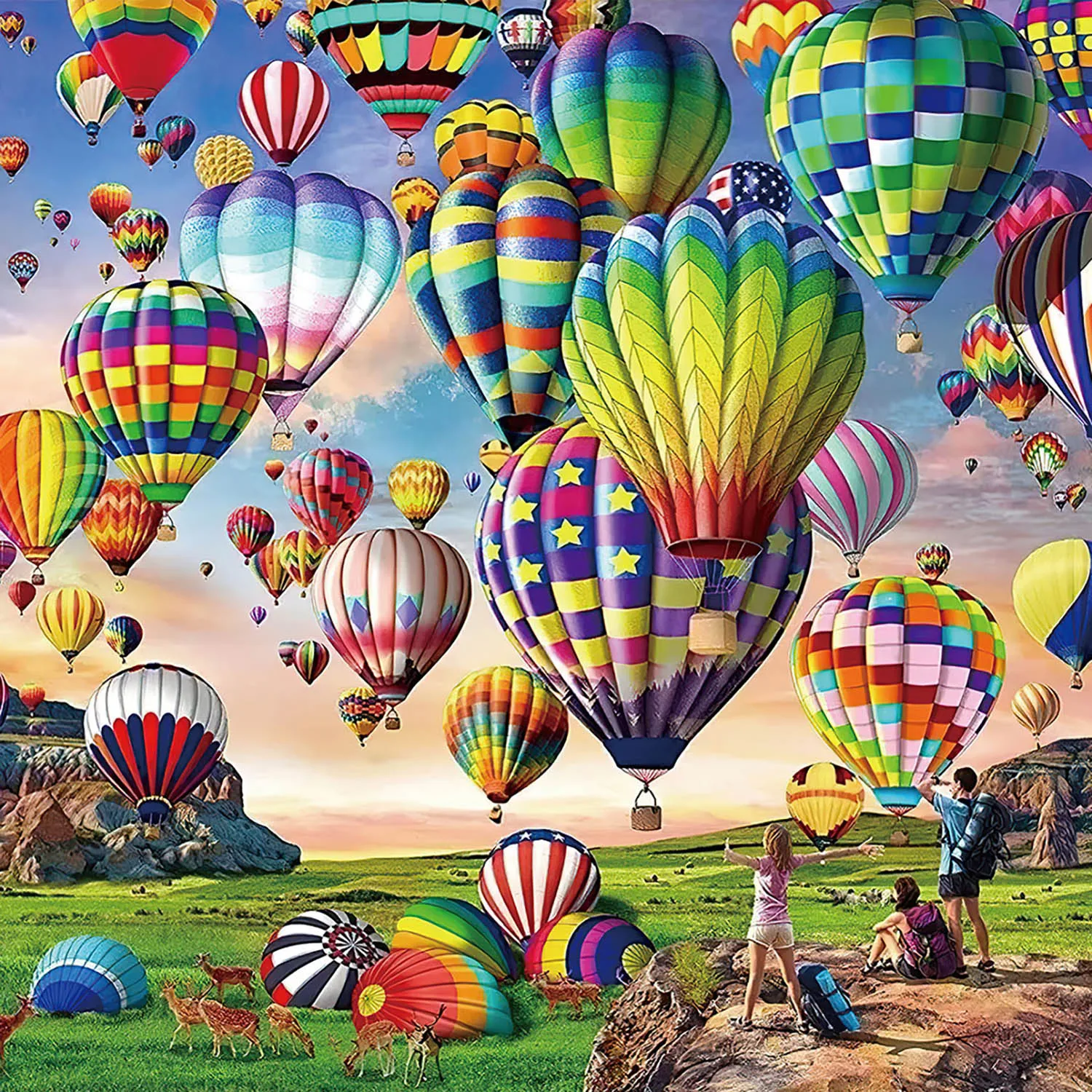 1000 Stuks Luchtballon Legpuzzels voor Volwassenen Home Decor Games Familie Plezier Vloer Puzzels Educatief Speelgoed voor Kinderen