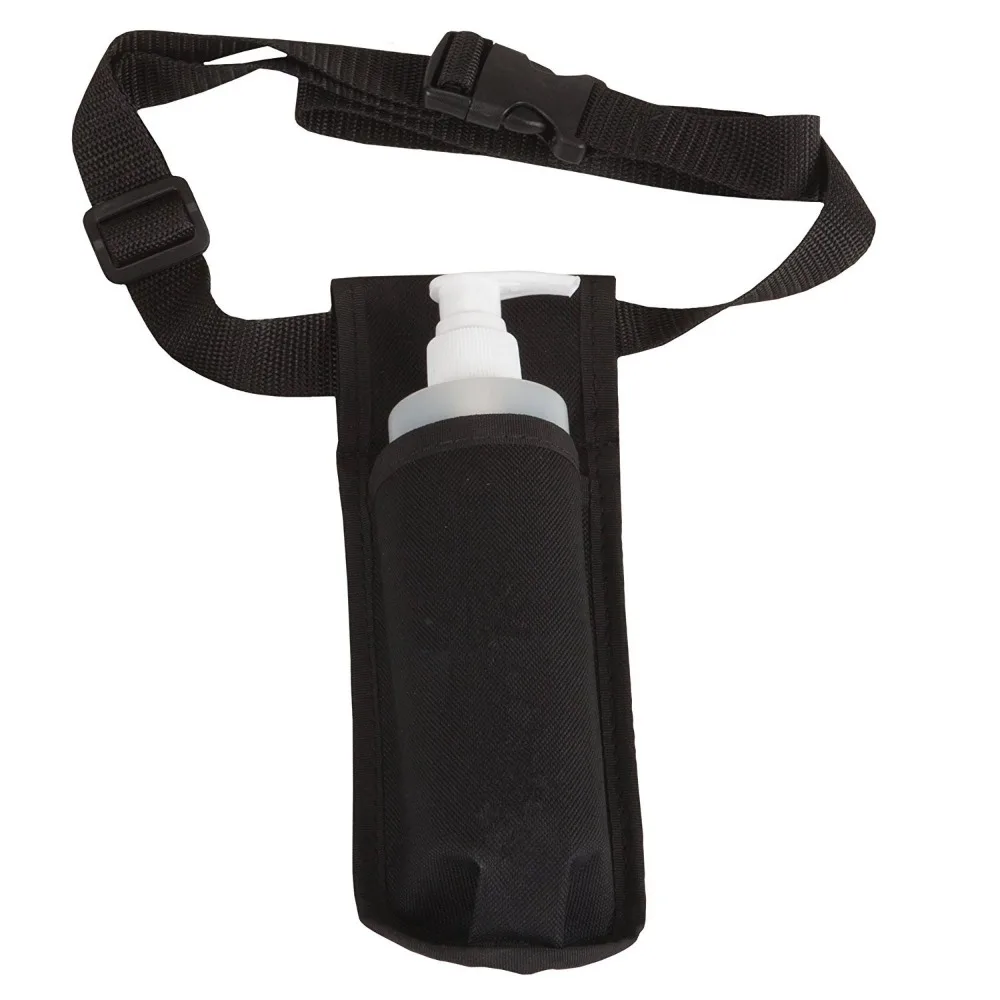 Funda para botella de masaje ajustable, aceite de masaje, cinturón portátil, bolsas de almacenamiento, soporte individual/doble, cómodo