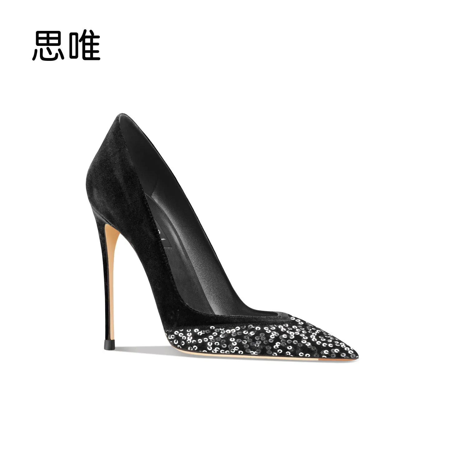 Genuine Leather High Heels Shoes 2023 Women Shoes Mixed Colors Pumps Pointed Toe Thin Heel Sexy Wedding Party Ladies Shoes 10cm