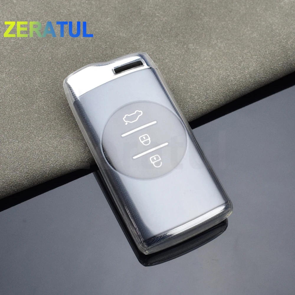 Auto Shell Fob For Chery Tiggo 7 Pro 8 Pro Exeed Tiggo 2 3x Arrizo 5Pro Gx 5x EQ7 Tiggo TPU Car Key Case Cover Key Ring Holder