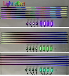For 22 In1LED Symphony Strip Car accessories RBG 64 color car Ambient Interior Acrylic Strip Guide Fiber Optic Interior light