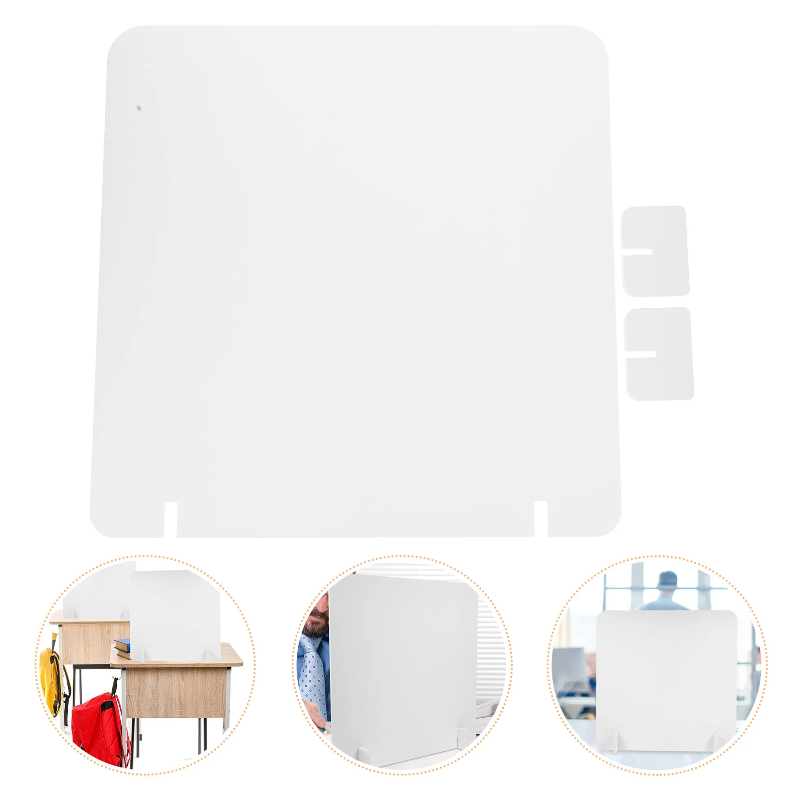

PVC Partition Board Desk Dividers Office Privacy Panel Wall Separation School Hotel Restaurant Safe Round Edge Healthy
