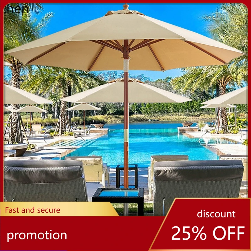 

Hxl center pole beach umbrella patio parasol cafe outdoor umbrella