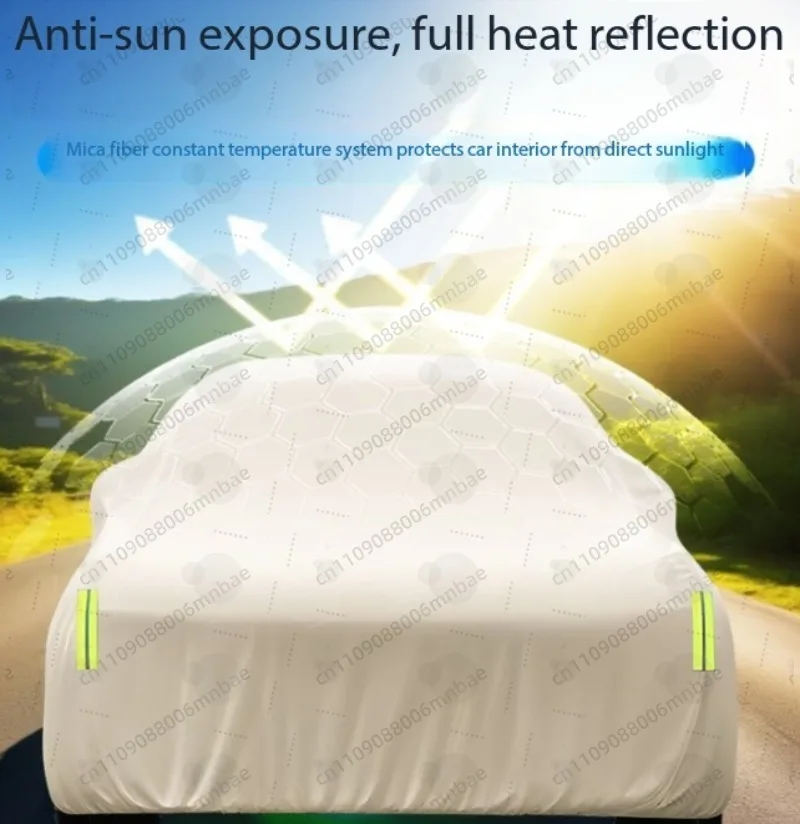Car cover Oxford cloth sun protection Four seasons universal car cover Shading heat insulation Anti-hail Khaki