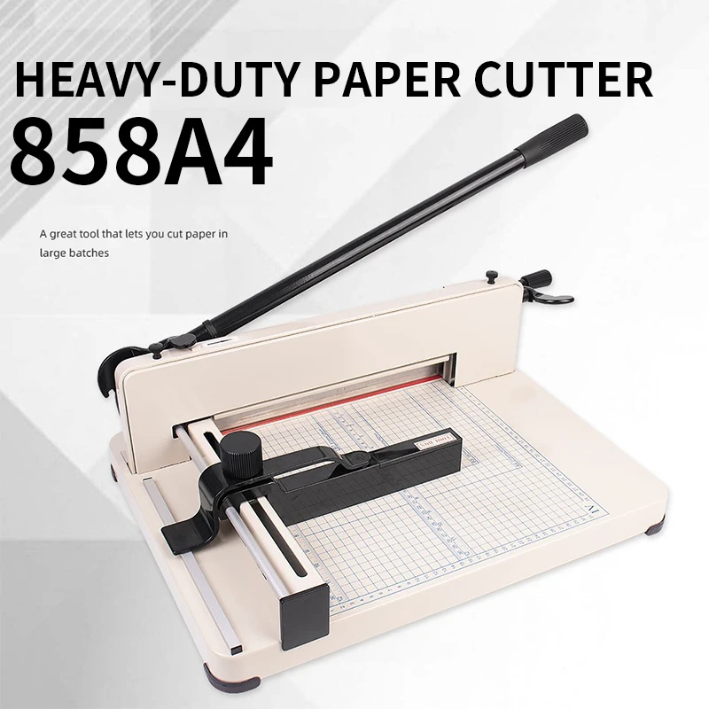 858A4/A3 Heavy-Duty Paper Cutter, Manual Business Card Cutter, Professional Photo Album/Portfolio Cutter, 4CM Cutting Thickness
