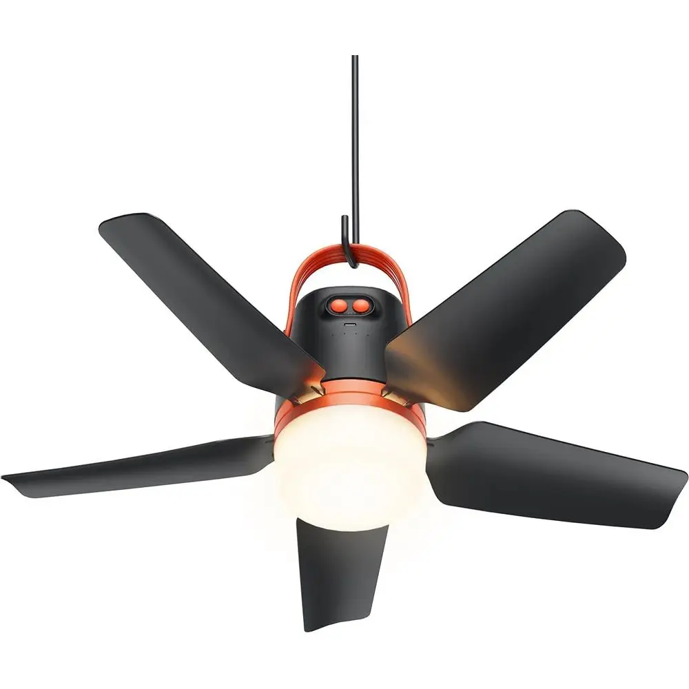 

Portable 20000mAh LED Ceiling Fan for Outdoor Camping, with Remote Control, 4 Speeds and Dimmable, Suitable for Tent, Gazebo, RV