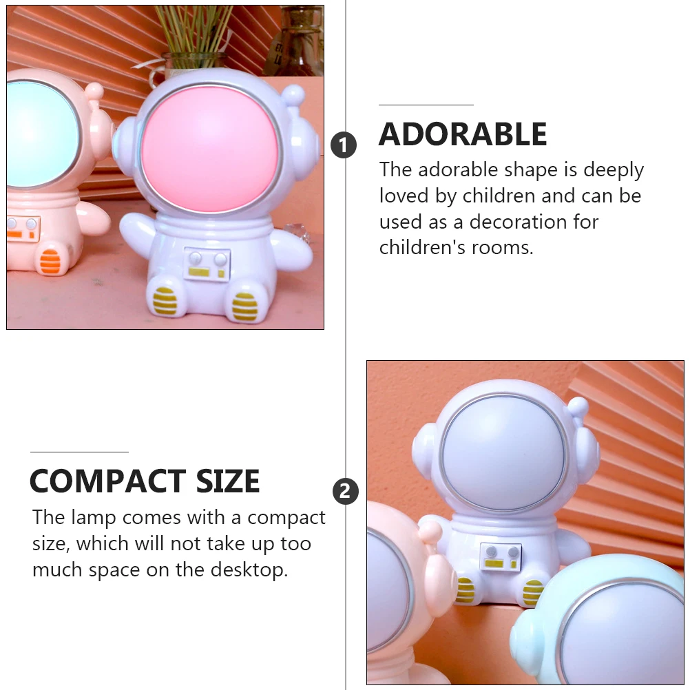 

Astronaut Night Small Bedroom Light Table Usb Light Lamp ABS Material Gentle Glow Children Bedroom Living Room Decor