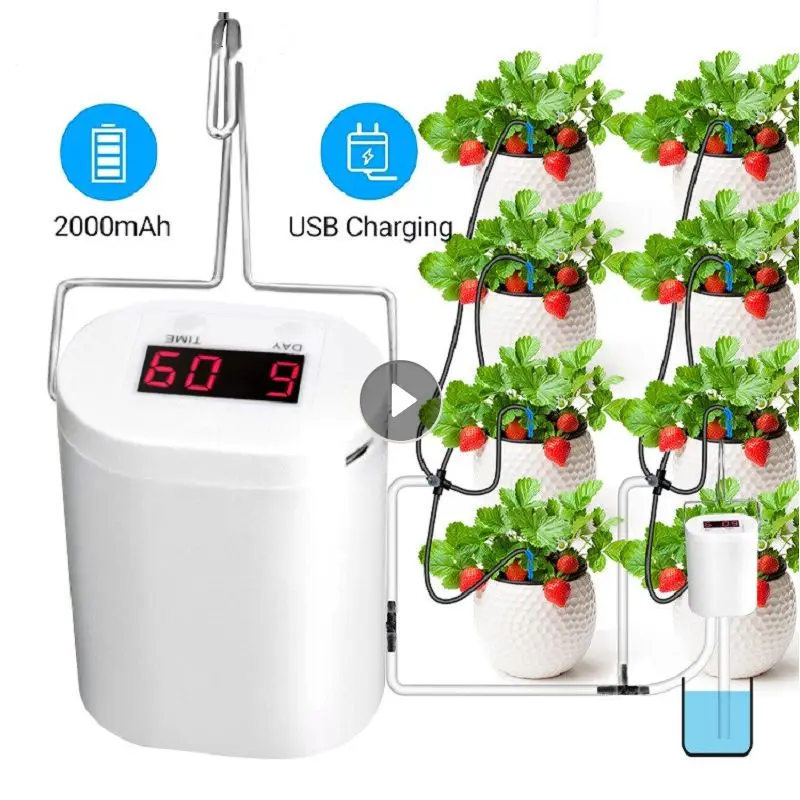 

2/4/8 Head Garden Drip Irrigation Device Automatic Watering Pump Controller Timer System Plant Flower Sprinkler Drip Irrigation