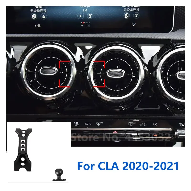 17mm Special Mounts For Mercedes Benz CLA C118 Car Phone Holder GPS Supporting Fixed Bracket Accessories 2020-2022