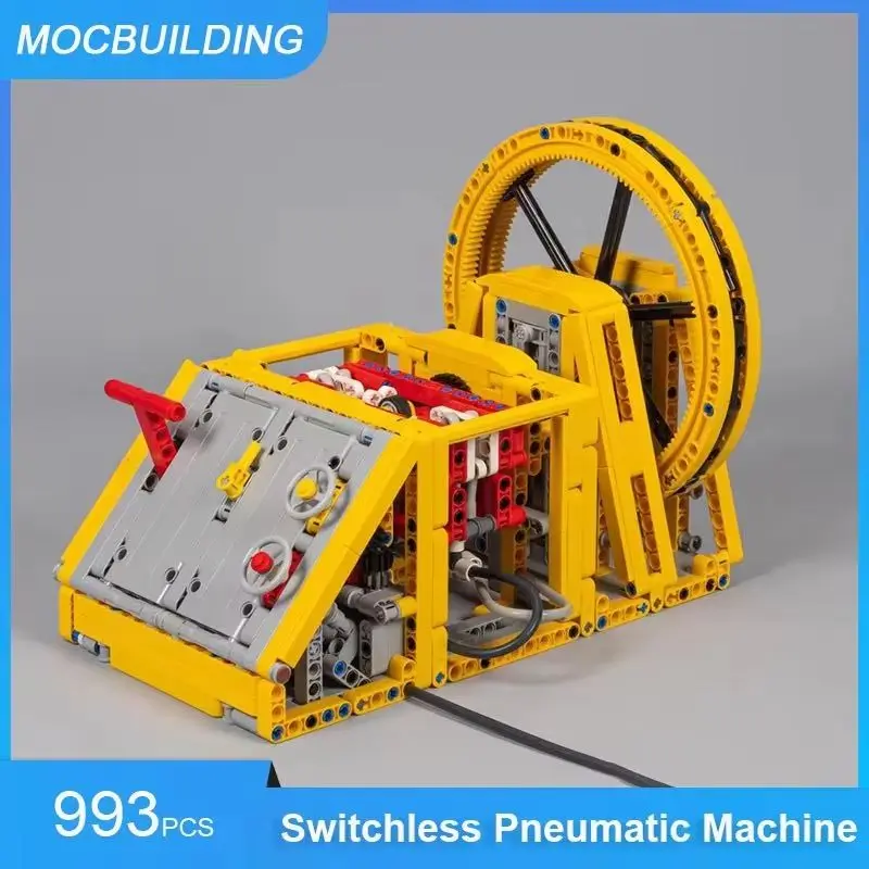 Klocki MOC Model Maszyny Pneumatycznej Bez Przełączników DIY Zestaw Klocków Kreatywne Edukacyjne Zabawki Kolekcjonerskie Prezenty 993 Elementy