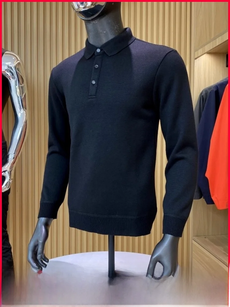 

Warm Busin Knitted irt for Men Soft Cosite Fce Collared Commute Friendly Autumn Winter New Arrival