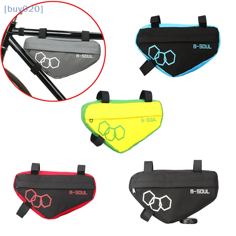 【buy020】bolsa triangular para quadro frontal de bicicleta, bolsa para quadro de bicicleta mtb, acessórios de ferramenta de ciclismo, bolsa de armazenamento, acessórios de bicicleta