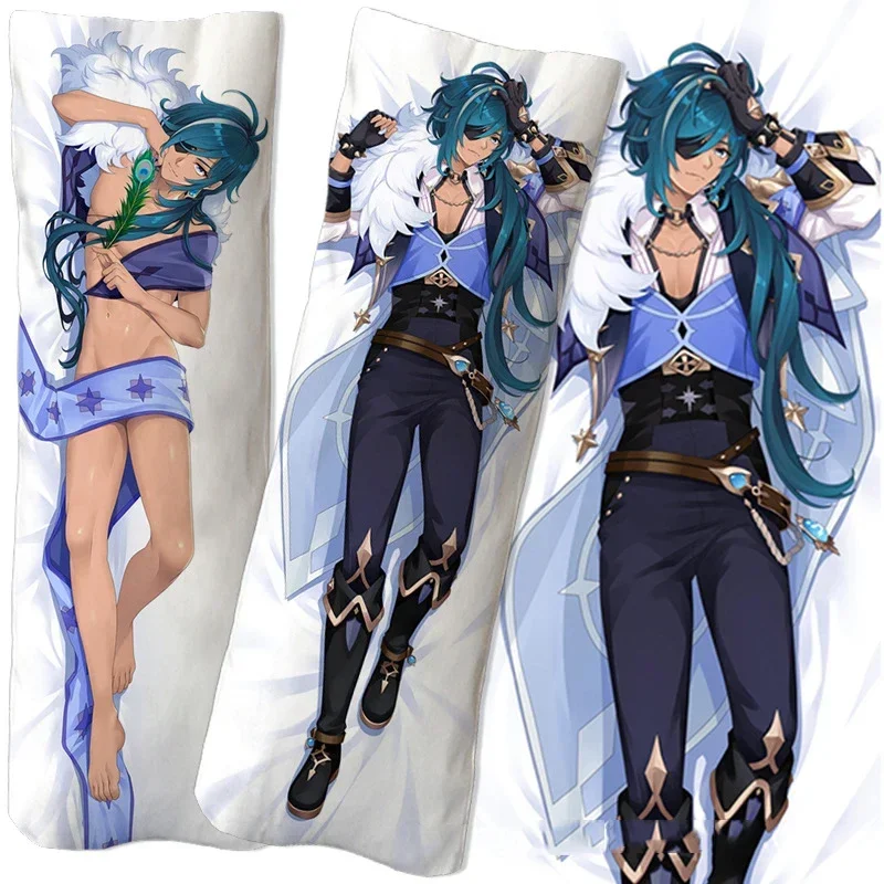 Game Genshin Impact Character Kaeya Pillow Case Dakimakura Hugging Fullbody Double-sided Pillowcases Decorative Cushion Cover