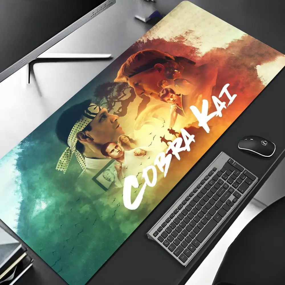 Cobra Kai Snake Mouse Pad Cartoon Lockedge Large Gaming Pad Computer Gamer Keyboard Mat Desk Mousepad PC Desk Pad