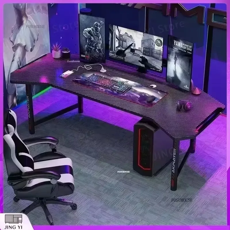 

Professional Gaming Desk for Esports Live Streaming Computer Workstation Adjustable Height Large Desktop Office Desk for PC