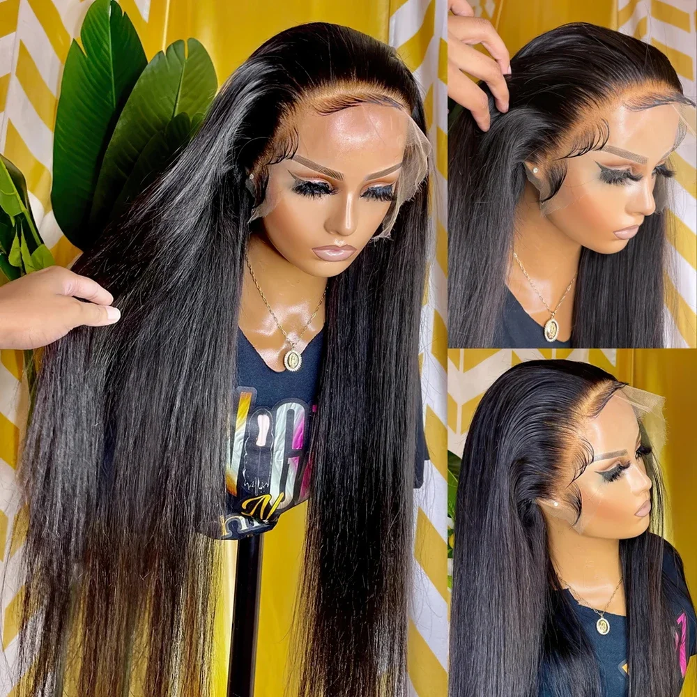 13x4 Bone Straight Lace Front Wig 30  Inch Lace Front Human Hair Wigs For Women 13x6 Brazilian Hair Wigs 360 Lace Frontal Wig