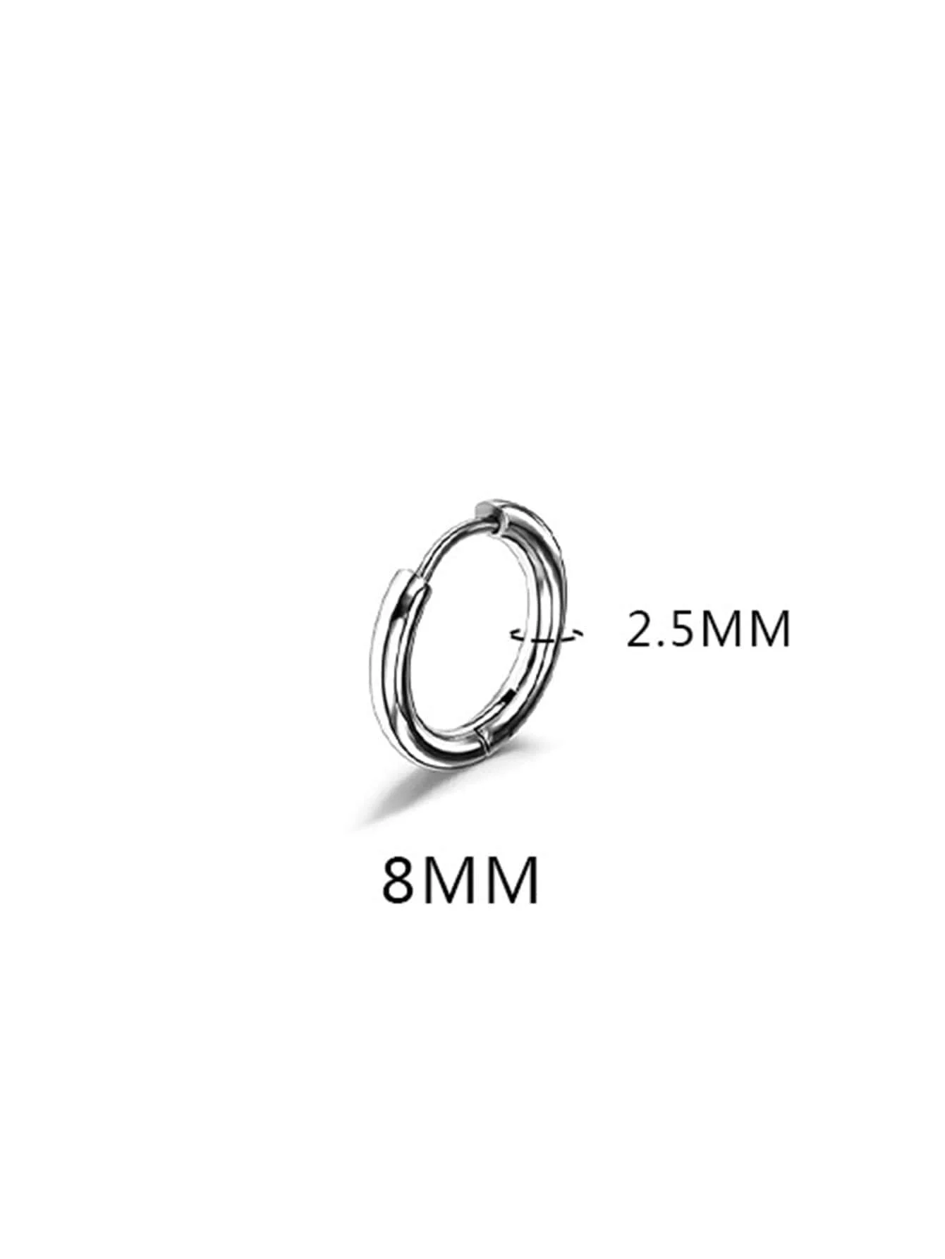 1 Pcs Women/Man Stainless Steel Small Hoops Earring Piercing Ear Cartilage Tragus Simple Thin Circle Anti-allergic Ear Buckle