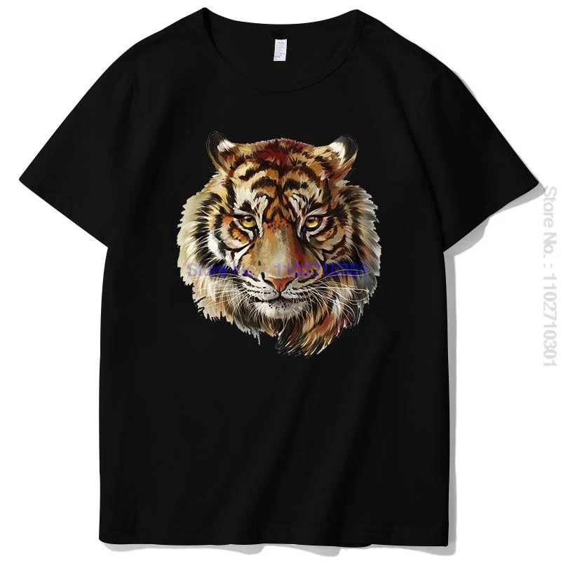 

Tiger Summer T Shirt For Men Tees Tops Cotton Short Sleeve T-Shirt Leisure O-Neck T-Shirt New Shirts And T-Shirts Mens Clothes