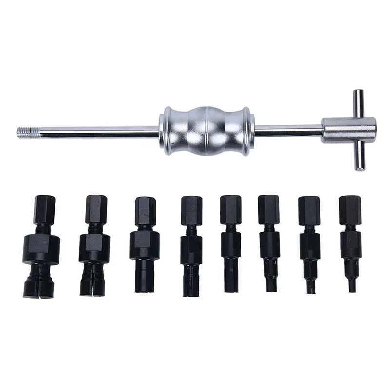 9PCS Blind Hole Bearing Puller Set with Sliding Hammer Internal Bearing Removal Tool