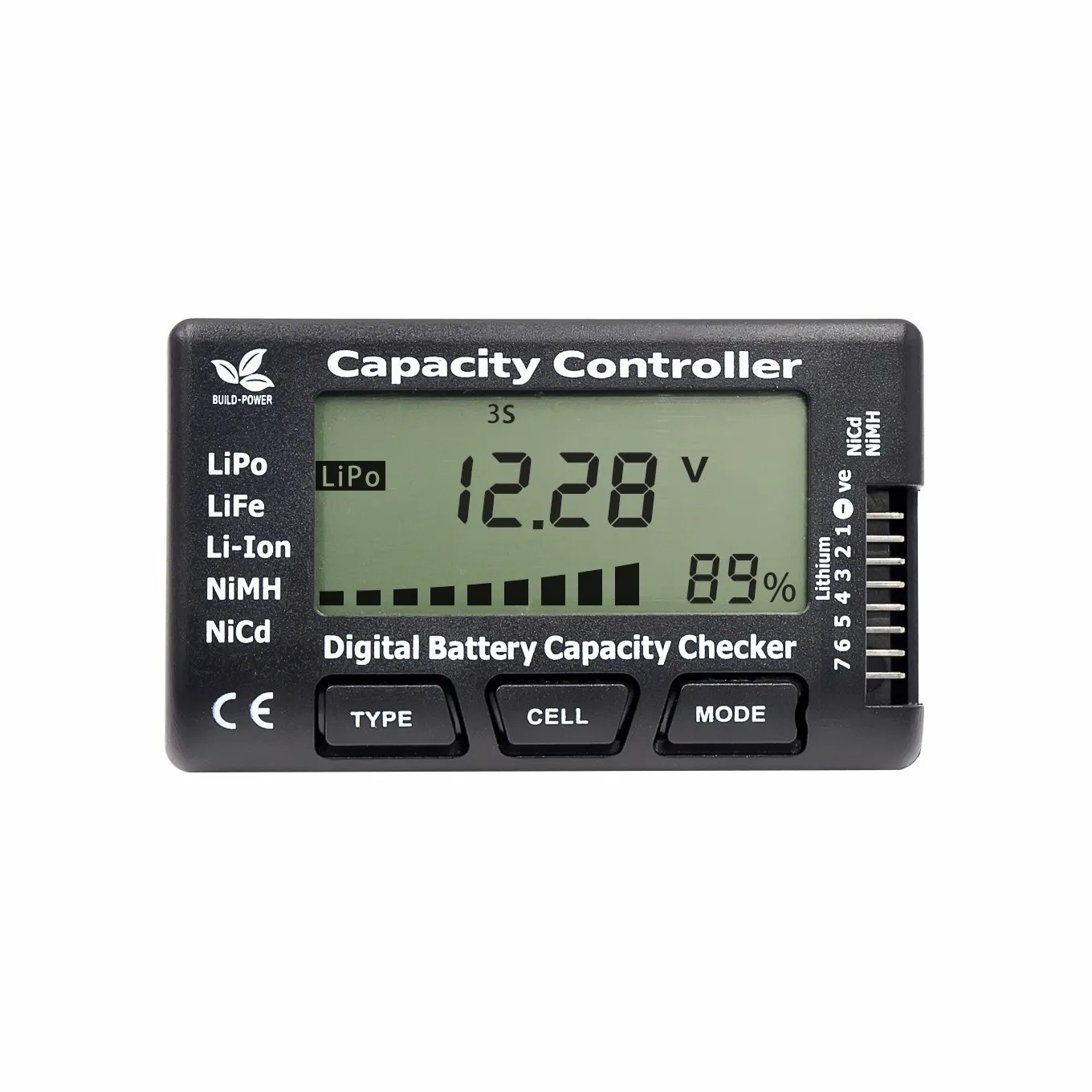 RC CellMeter-7 Digital Battery Capacity Checker LiPo LiFe Li-ion Nicd NiMH Battery Voltage Tester Checking CellMeter7