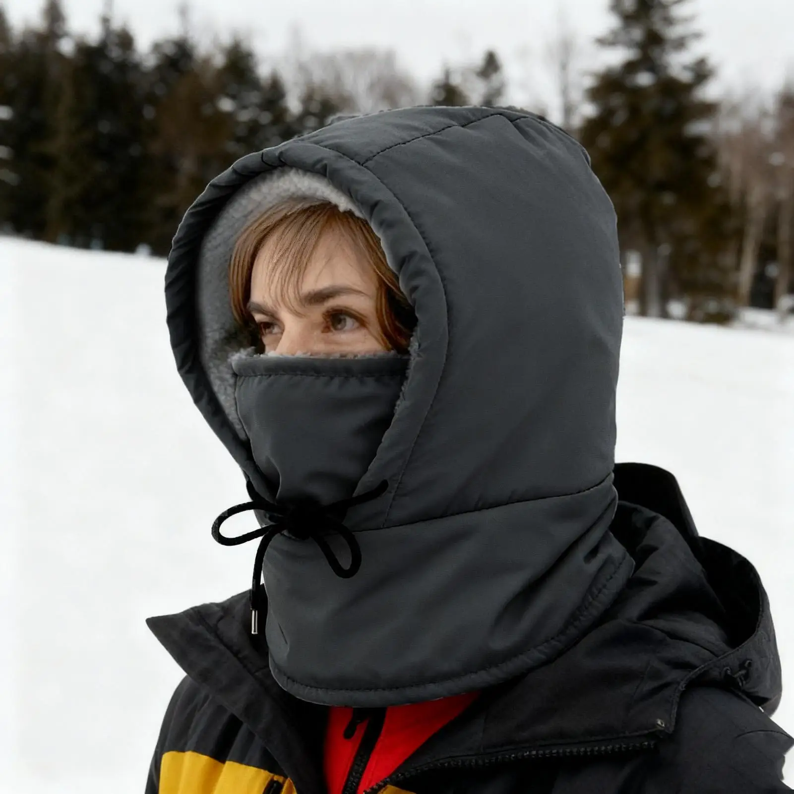 Windproof Ski Face Covers Waterproof Fleece Neck Warmer Winter Snowboarding Full Head Cover For Runners Cyclists Women