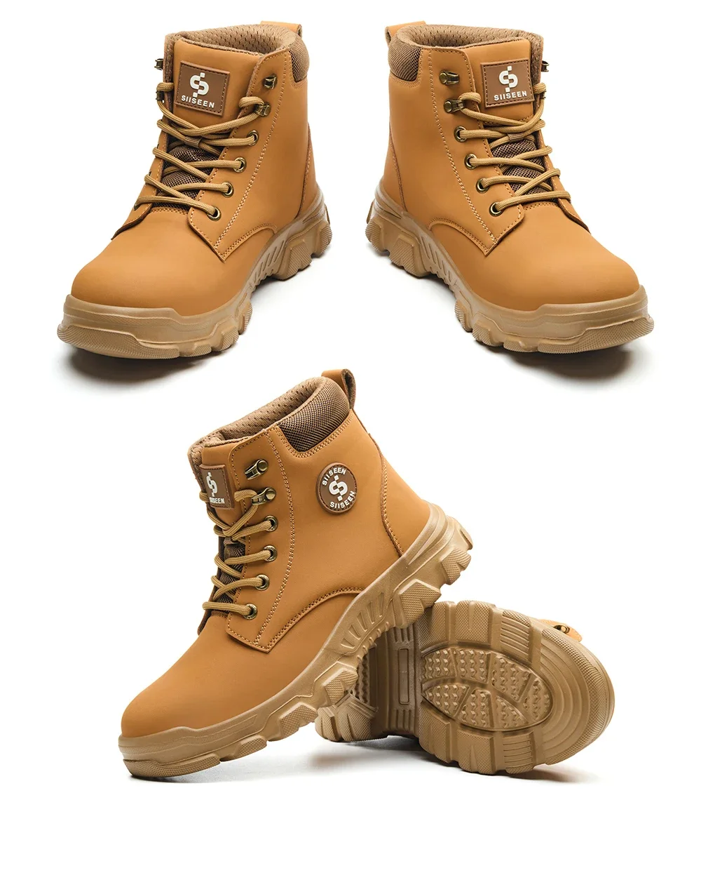 Men Winter Work Safety Boots Lightweight Steel Toe Work Shoes Men Waterproof Warm Security Protection Safety Shoes