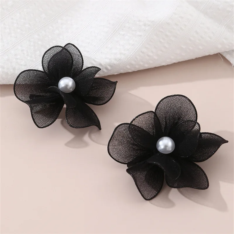 Elegant White Silk Flower Hairpin Side Clips Fairy Floral Headpieces for Bride Wedding Hair Jewelry Women Party Hair Accessories