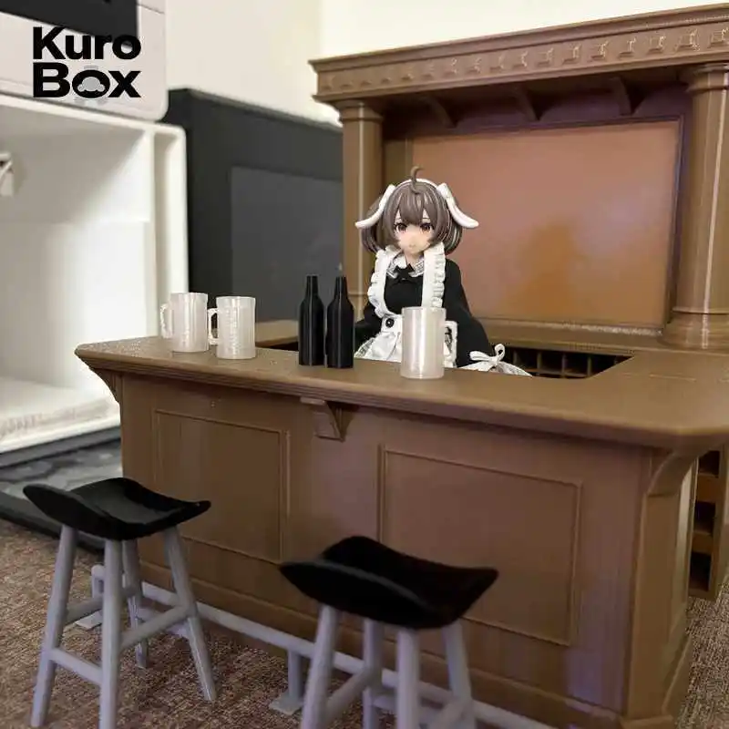 Hot 1:12 Bar Counter Mini Furniture for Figma Mecha Girl Dolls Kotobukiya Frame Arms Girl Model Diorama Scene Display Prop