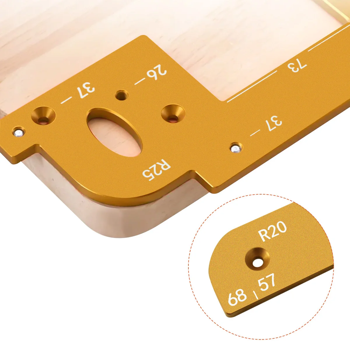 Invisible Embedded Handle Slotting Template, For Wardrobe, Kitchen Handle, Cabinet Door No Handle Needed Slot Positioning Tool
