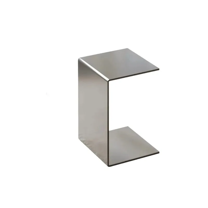 CZ-29 Italian Minimalist Brushed Stainless Steel C-type Side Table Light Luxury Living Room Sofa Corner Table Small Apartment