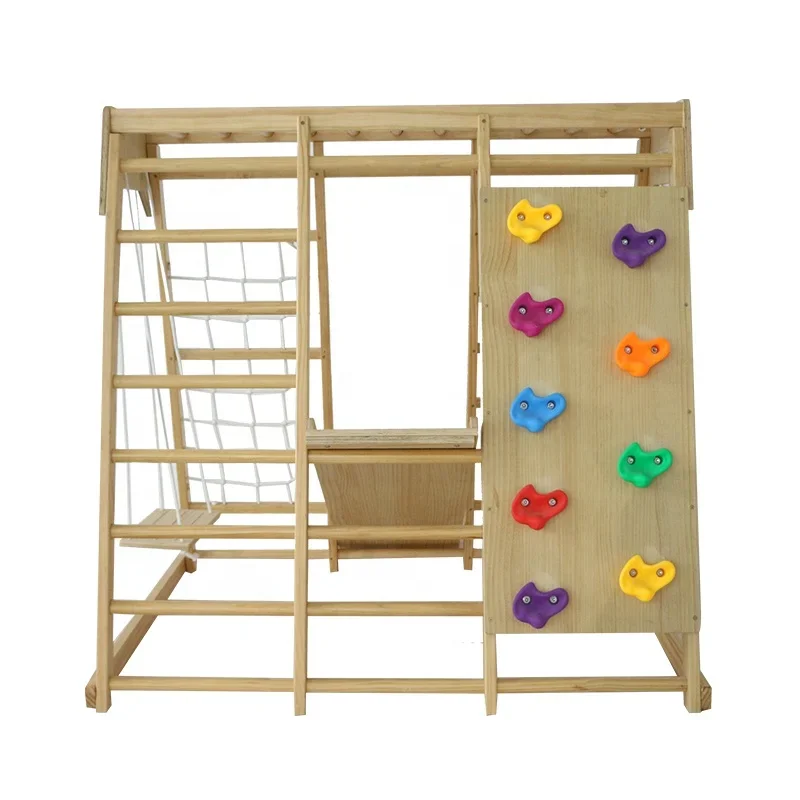 

Wholesale Children Toddler Kids Jungle Gym Equipment Climbing Slide Kit Rock Climbing Wall for Kids Indoor Outdoor