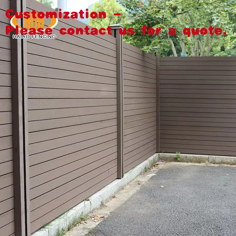 custom.Modern Building Fence Wpc Cheap Panels 3d Co-extrusion Wood Composite Fence Panel Garden Private Fence Panel